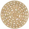 Image de Tapis - vidaXL - Jute tressé - 120 cm - Naturel - Rond - Intérieur