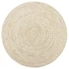 Image de vidaXL Tapis fait à la main Jute Blanc et naturel 90 cm
