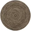 Image de Tapis Fait À La Main Jute Noir Et Naturel 90 Cm Vidaxl