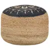 Image de Pouf Fait À La Main Bleu 45 X 30 Cm Jute Vidaxl