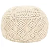 Image de Pouf Fait À La Main En Macramé 45 X 30 Cm Coton Vidaxl