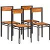 Image de Chaises À Manger Lot De 4 Bois D'acacia Massif Vidaxl
