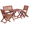 Image de vidaXL Ensemble à manger dextérieur 4 pcs pour enfants Eucalyptus 45585
