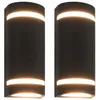 Image de vidaXL 2x Appliques Murales dExtérieur Demi-rond Lampe Eclairage Mural Luminaire Couloir Chambre Allée Jardin Balcon 45649