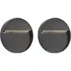 Image de Appliques Murales À Led D'extérieur 2 Pcs 3 W Noir Rond Vidaxl