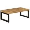 Image de Table Basse 100x50x35 Cm Bois De Manguier Solide Et Acier Vidaxl