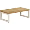 Image de Table Basse 100x50x35 Cm Bois De Manguier Solide Et Acier Vidaxl