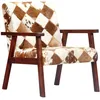 Image de Fauteuil Blanc Et Marron Cuir Véritable De Chèvre Vidaxl