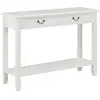 Image de Table Console Blanc 110x35x80 Cm Bois Vidaxl