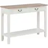 Image de Table Console Blanc 110x35x80 Cm Bois Vidaxl