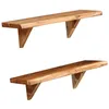 Image de vidaXL Étagères murales 2 pcs 60x20x18 cm Bois dacacia massif 247927