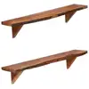 Image de Étagères Murales 2 Pcs 90x20x18 Cm Bois D'acacia Massif Vidaxl