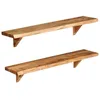 Image de vidaXL Étagères murales 2 pcs 90x20x18 cm Bois dacacia massif 247928