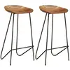 Image de Tabourets De Bar Lot De 2 Bois D'acacia Massif Vidaxl