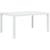 Image de Table De Jardin Blanc 150x90x72 Cm Plastique Aspect De Rotin Vidaxl