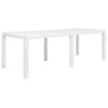 Image de vidaXL Table de jardin Blanc 220x90x72 cm Plastique Aspect de rotin