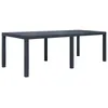 Image de Table de jardin anthracite aspect rotin - Anthracite - 220 x 90 x 72 cm