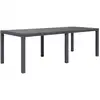 Image de Table De Jardin Marron 220x90x72 Cm Plastique Aspect De Rotin Vidaxl