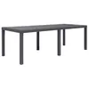 Image de vidaXL Table de jardin Marron 220x90x72 cm Plastique Aspect de rotin