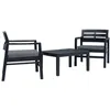 Image de vidaXL Salon de jardin 3 pcs Plastique Anthracite 45621