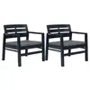 Image de Vidaxl salon de jardin 3 pcs plastique anthracite
