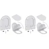 Image de vidaXL Abattant WC avec frein de chute 2 pcs Plastique Blanc 275930