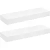 Image de Étagères Murales Avec Tiroirs 2 Pcs Blanc 80 Cm Vidaxl