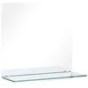 Image de vidaXL Miroir mural avec étagère 60x60 cm Verre trempé