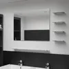 Image de Miroir Mural Avec 5 Étagères Argenté 80 X 60 Cm Vidaxl
