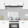 Image de vidaXL Crédence de Cuisine Transparent 80x50 cm Verre Trempé Résistant à la Chaleur et aux Rayures Panneau Mural 249470