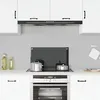 Image de vidaXL Dosseret de Cuisine Carrelage Mural Décoration Protection Anti-éclaboussures Résistant aux Rayures Noir 70x40 cm 249481