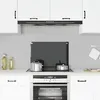 Image de vidaXL Dosseret de Cuisine Carrelage Mural Décoration Protection Anti-éclaboussures Résistant aux Rayures Noir 70x50 cm 249482