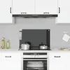 Image de vidaXL Dosseret de Cuisine Carrelage Mural Décoration Protection Anti-éclaboussures Résistant aux Rayures Noir 80x50 cm 249485