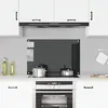 Image de vidaXL Dosseret de Cuisine Carrelage Mural Décoration Protection Anti-éclaboussures Résistant aux Rayures Noir 90x60 cm 249489