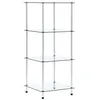Image de vidaXL Étagère 4 niveaux Transparent 40x40x100 cm Verre trempé 249505