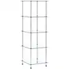 Image de Étagère 5 Niveaux Transparent 40x40x130 Cm Verre Trempé Vidaxl
