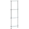 Image de vidaXL Étagère 4 niveaux Transparent 30x30x100 cm Verre trempé 249515