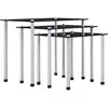 Image de Tables Gigognes 3 Pcs Noir Verre Trempé Vidaxl