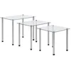 Image de vidaXL Tables gigognes 3 pcs Transparent Verre trempé 249528