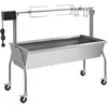 Image de vidaXL Barbecue Charbon de Bois 4 Roues Tournebroche Électrique Jardin Maison 40236