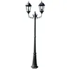Image de Lampadaire De Jardin 2 Bras 230 Cm Vert Foncé/noir Aluminium Vidaxl