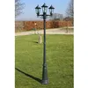 Image de Lampadaire De Jardin 3 Bras 215 Cm Vert Foncé/noir Aluminium Vidaxl