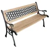 Image de Banc de jardin en bois de peuplier et métal - VIDAXL - 122 x 51 x 73 cm - Rose - 2 personnes