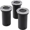 Image de vidaXL 3 pcs Lampes encastrables au sol dextérieur Rond 40393