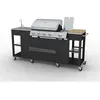 Image de Cuisine dextérieur avec barbecue - NOIR / ARGENT - 59 x 204 x 112