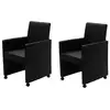 Image de Vidaxl chaises à manger lot de 2 noir similicuir 60346
