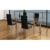 Image de vidaXL Chaises à manger lot de 4 noir similicuir 60570