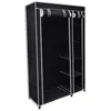 Image de Garde-robe Pliable Noir 110 X 45 X 175 Cm Vidaxl