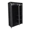 Image de vidaXL Garde-robe pliable Noir 110 x 45 x 175 cm