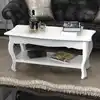 Image de Table Basse 2 Couches Mdf Blanc Vidaxl